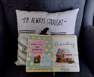 A two page spread to great 2024. It features "consistency" as a word of the year and the quote "Fill your Home with Books you Enjoy".